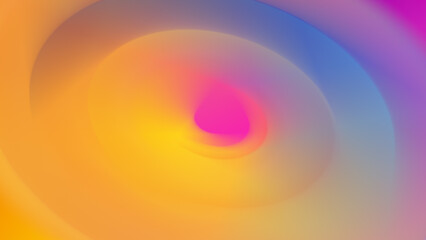 Poster - Blurred, colorful and vibrant abstract background with circular or round shapes. Bright and dynamic multi-colored background in 4k resolution. Copy space.