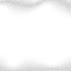 Poster - Grain wave texture background. Black noise dots wavy shape. Curve noise dotwork pattern. Abstract grunge stipple banner. Dotted stochastic noise effect