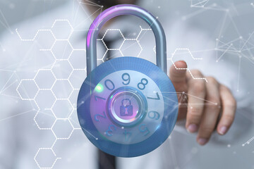 Aufkleber - security data code digital concept
