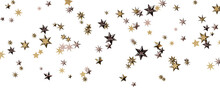 A Gray Whirlwind Of Golden Snowflakes And Stars. New