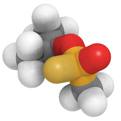 Canvas Print - Sarin nerve agent molecule (chemical weapon).