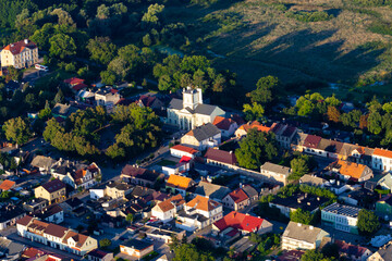 Poster - Aerial view at city Brzesc Kujawski in Poland