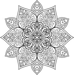 Wall Mural - Mandalas for coloring book color pages.Anti-stress coloring book page for adults.