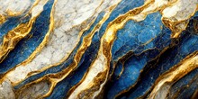 Blue And Gold Precious Surface