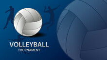 Volleyball Background With Copy Space Area. Suitable To Use On Volleyball Event.