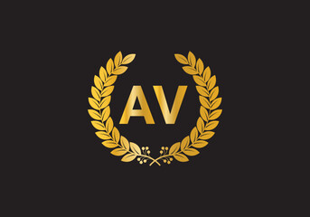 this is a wing letter av icon design