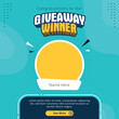 © Freshcare - Giveaway winner banner congratulation greeting for social media post template