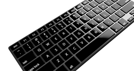 computer keyboard isolated on white