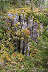 Poster - Cliff face with a talus slope in a ravine