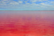 Pink salt lake Sasyk-Sivash, Crimea peninsula