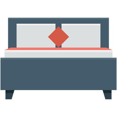 Sticker - Bed Vector Icon