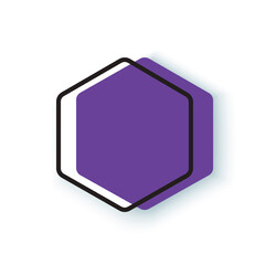 Poster - purple hexagon background template