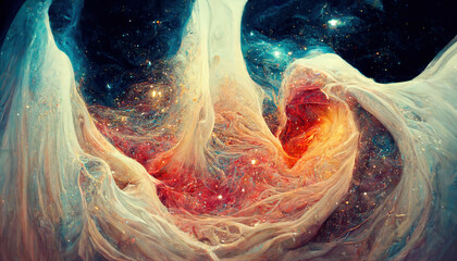 Wall Mural - Phantasy Vast Galaxy Abstract Space Nebula Cosmos Art Illustration