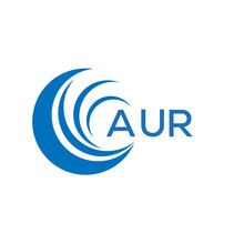 AUR Letter Logo. AUR Blue Image On White Background. AUR Monogram Logo Design For Entrepreneur And Business. AUR Best Icon. 
