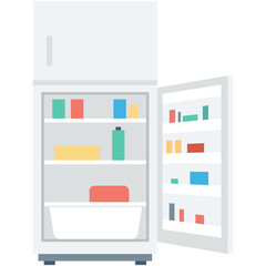 Sticker - Fridge Vector Icon