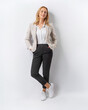 © Igor Link - full body Beautiful young business woman on white background