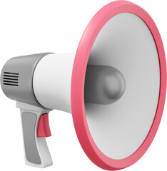 Poster - Megaphone realistic. PNG icon on a transparent background. 3D rendering.