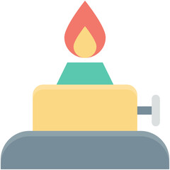 Sticker - Spirit Lamp Colored Vector Icon