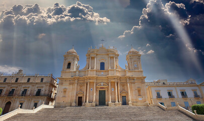 Sticker - Duomo basilica, Noto, sicily, Italy