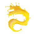 © NeoLeo - Orange juice splash. 3d illustration of liquid