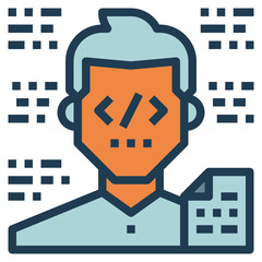 programmer modern line style icon