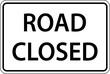 Road Closed Sign On White Background