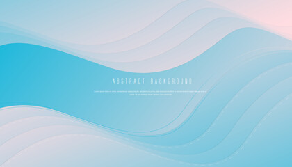 Wall Mural - abstract wave background with blue color template vector
