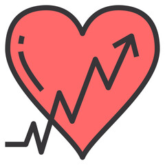 Poster - heart modern line style icon