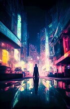 A Cyberpunk Cityscape