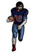 American football player - vector illustration