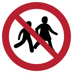 no children allowed sign