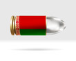 Belarus flag on bullet. A bullet danger moving through the air. Flag template. Easy editing and vector in groups. National flag vector illustration on background.
