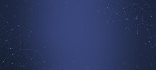 Dark blue gradient background with the network connection pattern