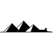 Egypt pyramid vector egyptian landmark illustration on white