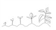 Continuous one line drawing of step of grow plant. Vector illustration