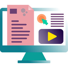 online education icon training course study vector