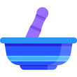 Vintage mortar and pestle pharmacy equipment icon