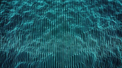 Poster - Abstract Digital Flowing Lines Technology Background Loop/
4k animation of an abstract wallpaper background of digital fractal particle lines with depth of field and ambient occlusion flowing and wavi
