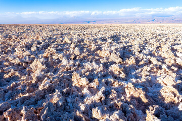 Wall Mural - Lithium reserves in the salar de atacama at the Atacama desert in Chile.