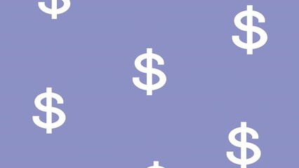 Wall Mural - money dollars symbols pattern animation