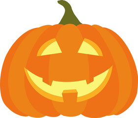 Wall Mural - halloween pumpkin lantern monster face