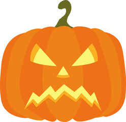 Wall Mural - halloween pumpkin lantern monster face