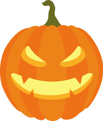 Wall Mural - halloween pumpkin lantern monster face