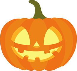 Wall Mural - halloween pumpkin lantern monster face