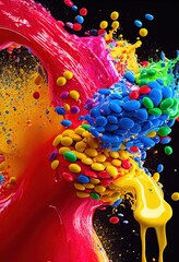 Wall Mural - Colorful explosion