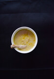 Fototapeta Mapy - Chicken Soup for Breakfast. Healthy Chicken soup white.