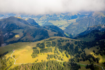 Canvas Print - Survole de la Suisse et des Alpes en petit avion