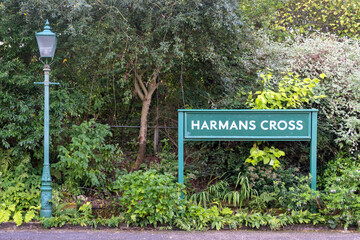 railway signs in england uk 