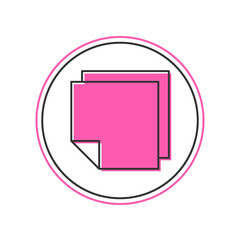 Poster - Filled outline Post note stickers icon isolated on white background. Sticky tapes with space for text or message. Vector