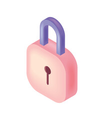 Wall Mural - padlock security icon